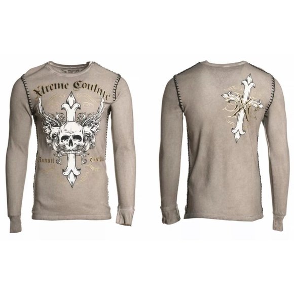 XTREME COUTURE by AFFLICTION Men's Thermal ANNUIT - Picture 2 of 9